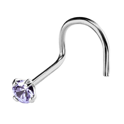Jewelry Avalanche 22G 14K Gold Nose Screw Nose Stud with Tanzanite Gemstone
