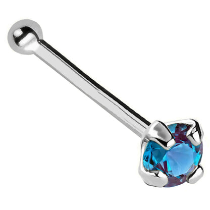 Jewelry Avalanche 22G 14K Gold Ball-end Nose Stud with Alexandrite Gemstone