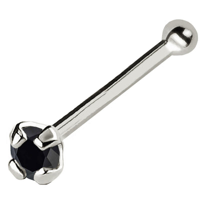 Jewelry Avalanche Black Moissanite 22G 14K Gold Ball-end Nose Stud