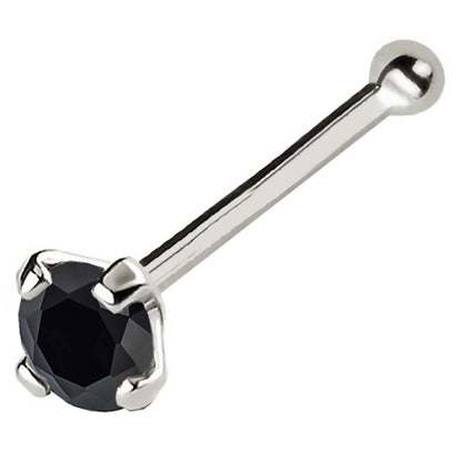 Jewelry Avalanche Black Moissanite 22G 14K Gold Ball-end Nose Stud