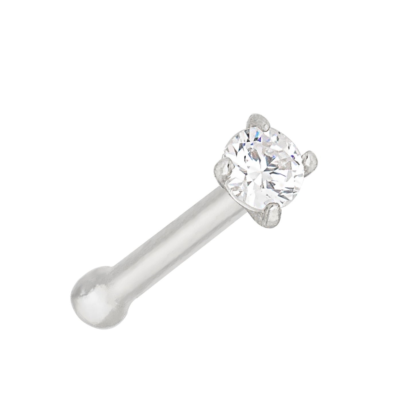 Jewelry Avalanche 1.5mm-3mm CZ Solid 22G 14K Gold Nose Bone Nose Stud