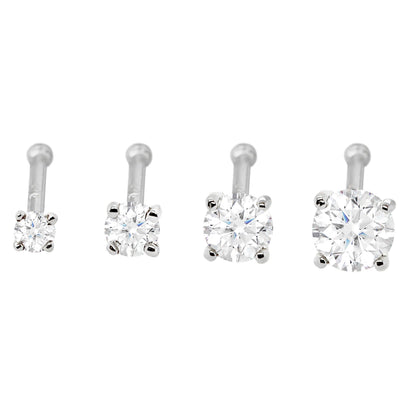 Jewelry Avalanche 22G 14K Gold Ball-end Nose Stud with Moissanite