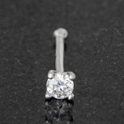 Jewelry Avalanche 22G 14K Gold Ball-end Nose Stud with Moissanite