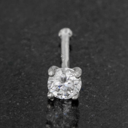 Jewelry Avalanche 22G 14K Gold Ball-end Nose Stud with Moissanite
