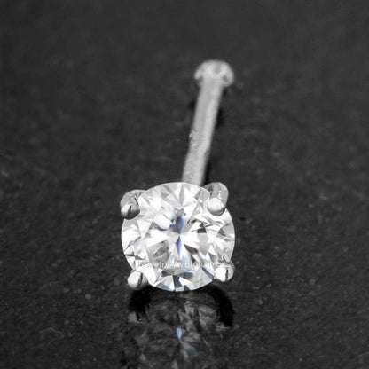 Jewelry Avalanche 22G 14K Gold Ball-end Nose Stud with Moissanite