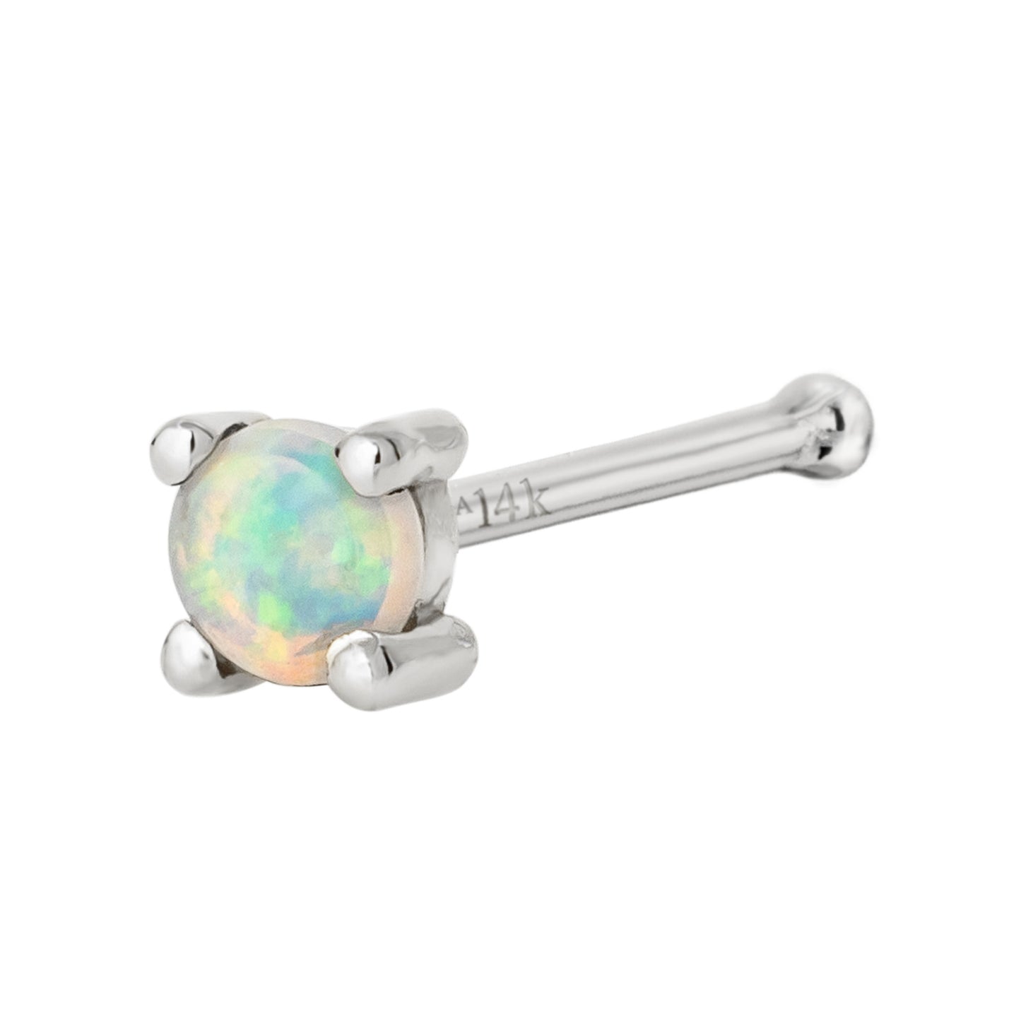 Jewelry Avalanche Natural Australian Opal Nose Stud 22G 14K Gold Nose Bone Nose Ring Stud