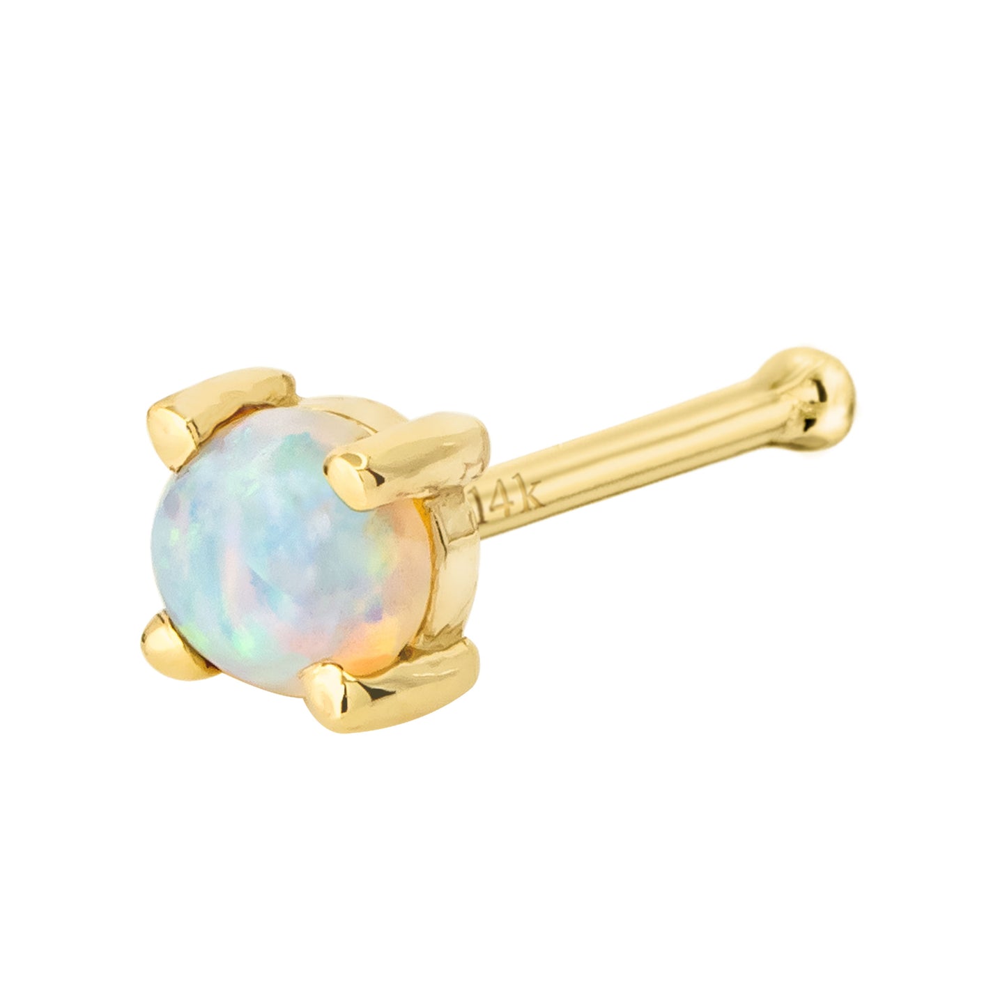 Jewelry Avalanche Natural Australian Opal Nose Stud 22G 14K Gold Nose Bone Nose Ring Stud