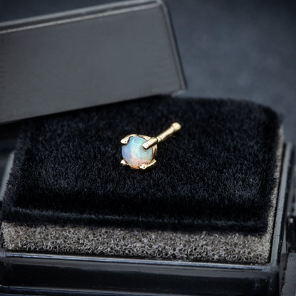 Jewelry Avalanche Natural Australian Opal Nose Stud 22G 14K Gold Nose Bone Nose Ring Stud