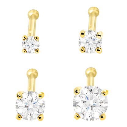 22G-14K-Gold-Ball-end-Genuine-Diamond-Nose-Stud
