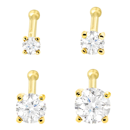 22G-14K-Gold-Ball-end-Genuine-Diamond-Nose-Stud