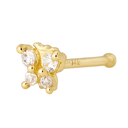 Jewelry Avalanche 20G 14K Yellow Gold Butterfly Nose Bone Nose Ring Stud