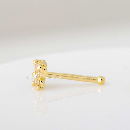 Jewelry Avalanche 20G 14K Yellow Gold Butterfly Nose Bone Nose Ring Stud