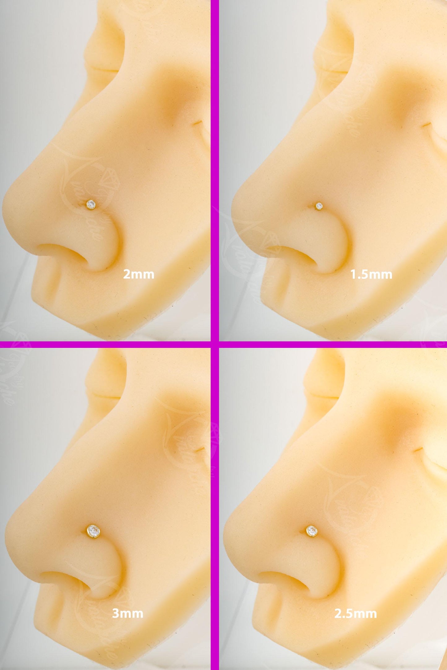 Jewelry Avalanche 22G 14K Gold Bezel-set Diamond L-shape Nose Stud