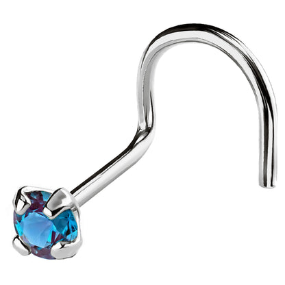 Jewelry Avalanche 22G 14K Gold Nose Screw Nose Stud with Alexandrite Gemstone