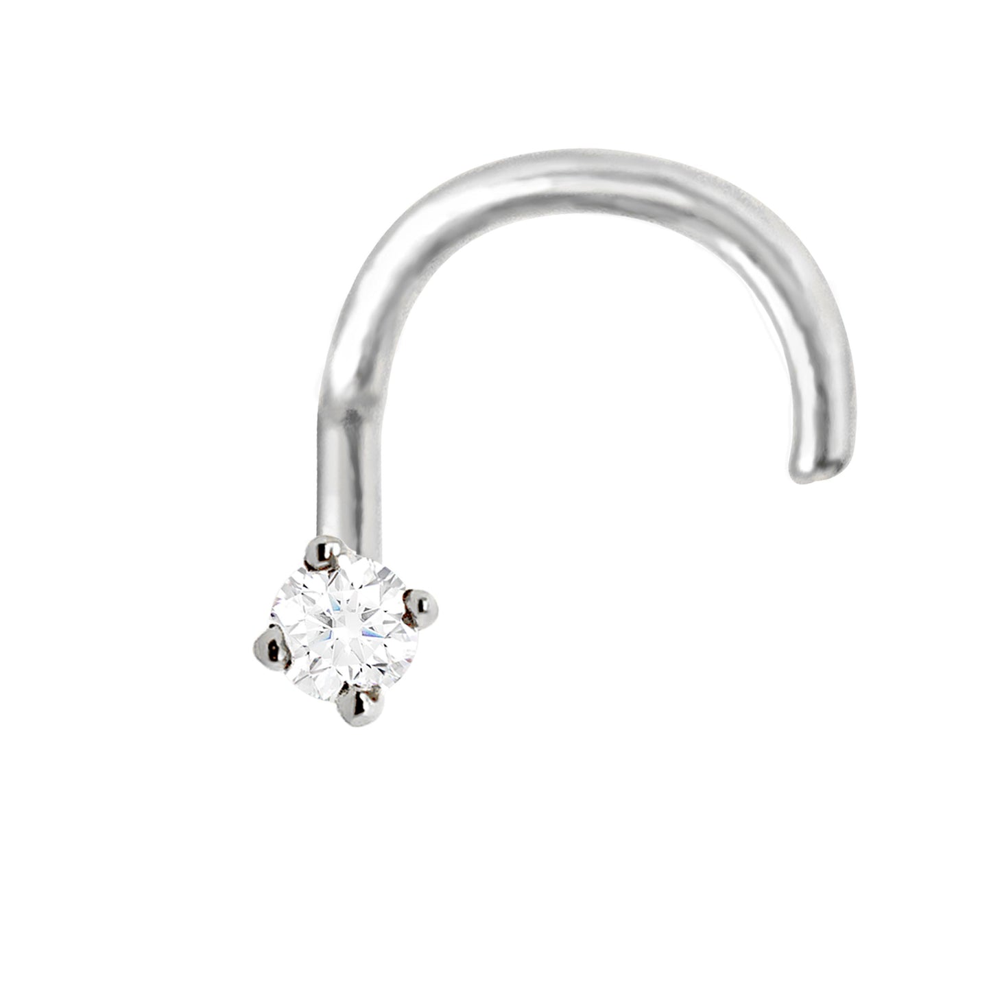 Jewelry Avalanche 22G 14K Gold Nose Screw Nose Stud with Moissanite
