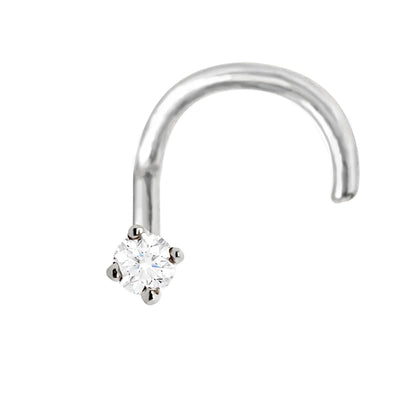 Jewelry Avalanche 22G 14K Gold Nose Screw Nose Stud with Moissanite