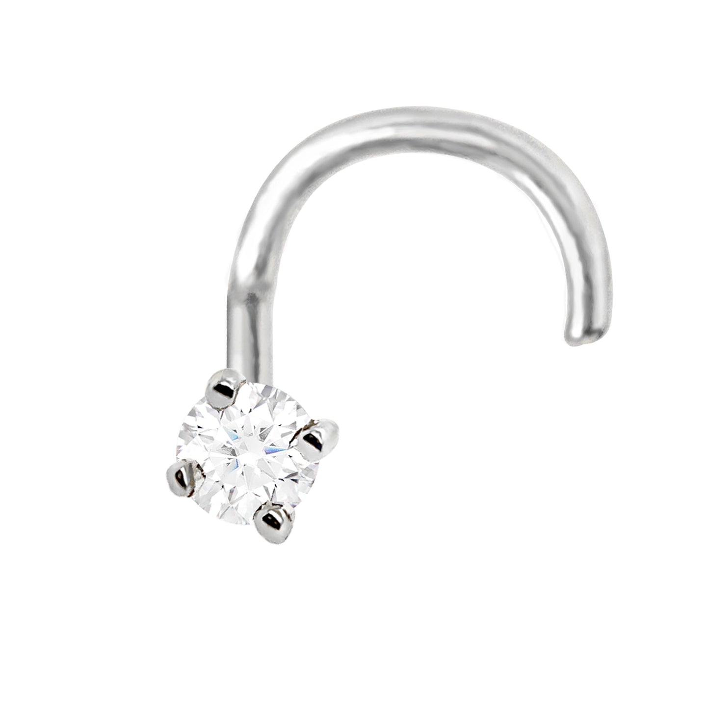 Jewelry Avalanche 22G 14K Gold Nose Screw Nose Stud with Moissanite