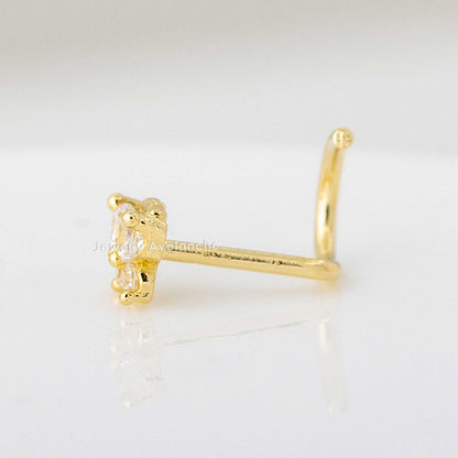 Jewelry Avalanche 20G 14K Yellow Gold Butterfly Nose Screw Nose Ring Stud