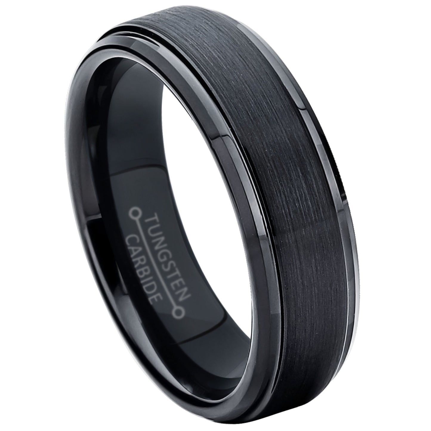 jewelry-avalanche-black-brushed-finish-stepped-tungsten-carbide-wedding-band-comfort-fit-6mm