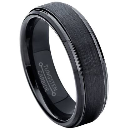 jewelry-avalanche-black-brushed-finish-stepped-tungsten-carbide-wedding-band-comfort-fit-6mm