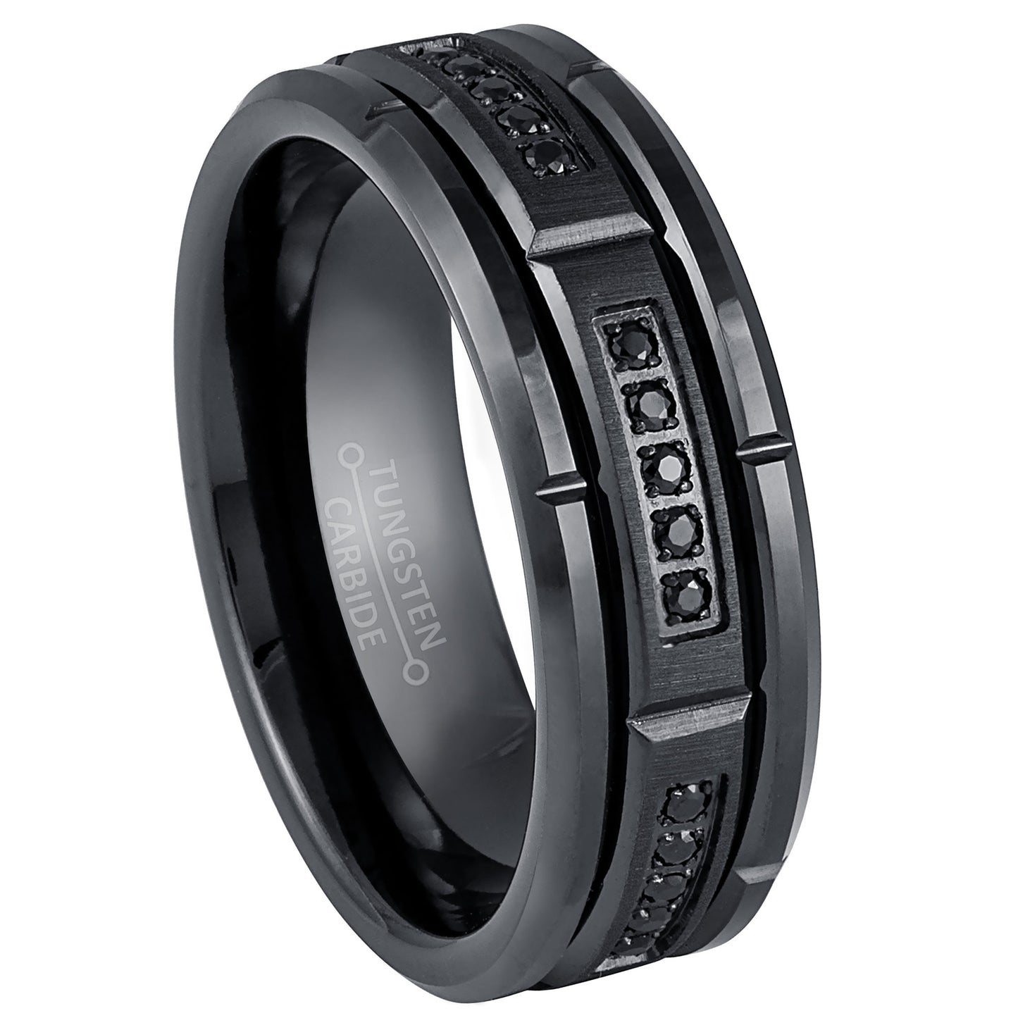 jewelry-avalanche-black-ip-sectional-set-cz-beveled-tungsten-carbide-wedding-band-comfort-fit-8mm