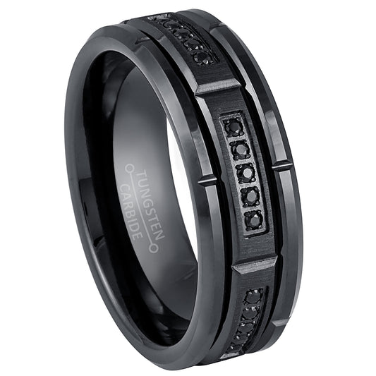 jewelry-avalanche-black-ip-sectional-set-cz-beveled-tungsten-carbide-wedding-band-comfort-fit-8mm