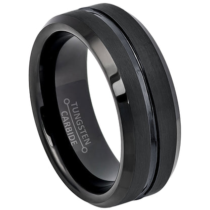 jewelry-avalanche-black-brushed-sides-grooved-center-beveled-tungsten-carbide-wedding-band-comfort-fit-8mm