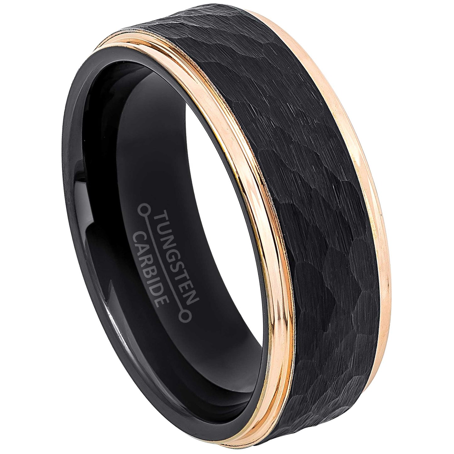 jewelry-avalanche-black-hammered-center-rose-gold-ip-stepped-tungsten-carbide-wedding-band-comfort-fit-8mm