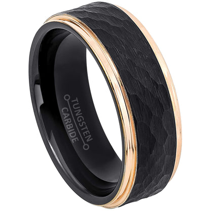 jewelry-avalanche-black-hammered-center-rose-gold-ip-stepped-tungsten-carbide-wedding-band-comfort-fit-8mm