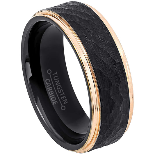 jewelry-avalanche-black-hammered-center-rose-gold-ip-stepped-tungsten-carbide-wedding-band-comfort-fit-8mm