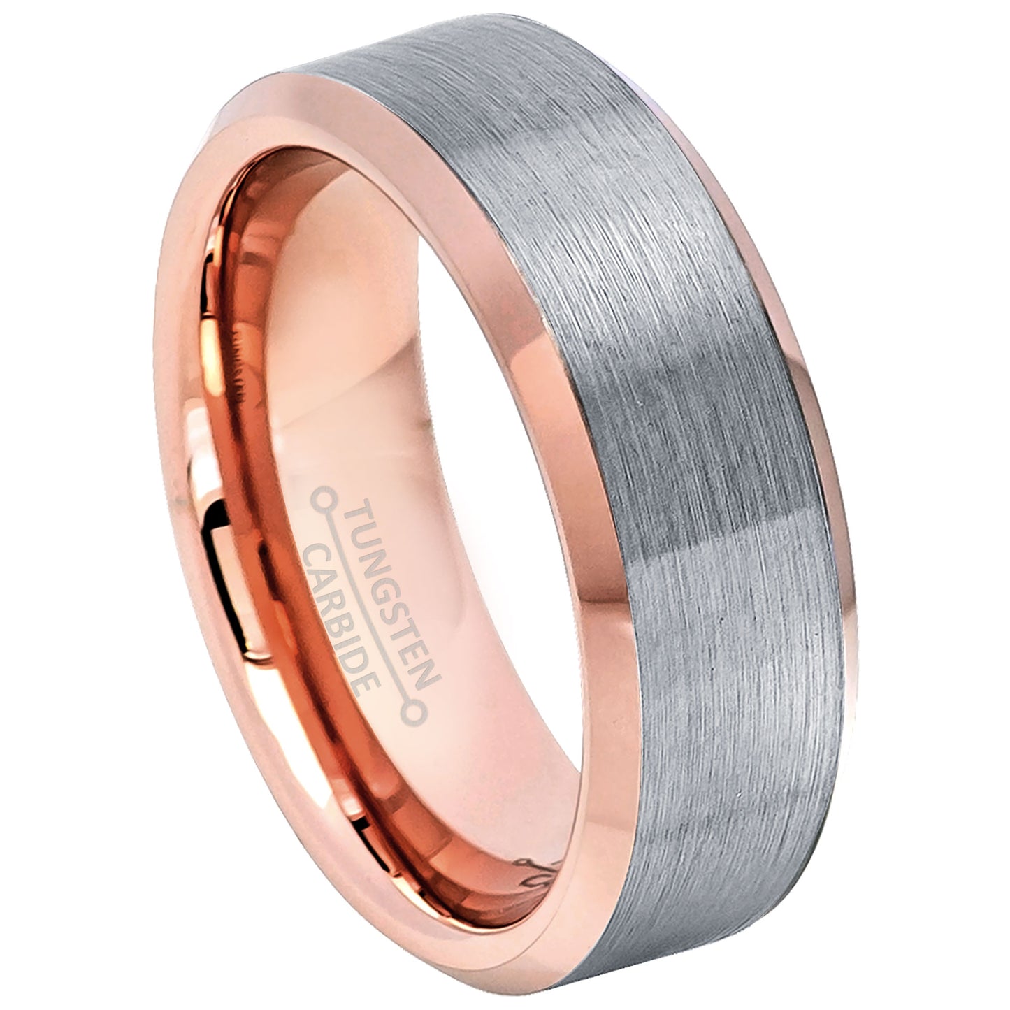 jewelry-avalanche-rose-gold-and-gunmetal-brushed-finish-beveled-tungsten-carbide-wedding-band-comfort-fit-8mm-#742