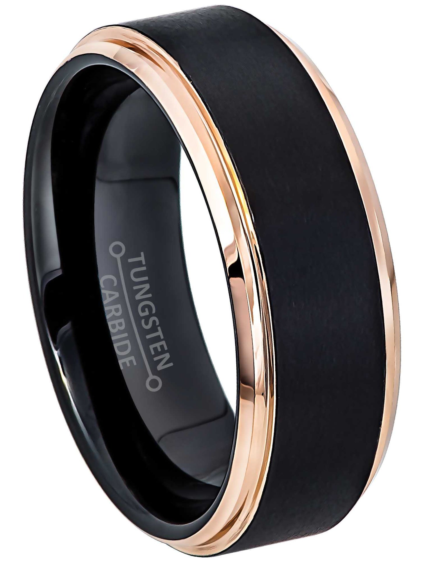 jewelry-avalanche-matte-finish-mens-black-rose-gold-tungsten-carbide-wedding-band-comfort-fit-stepped-edge-8mm