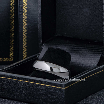 Jewelry Avalanche 6mm Dome Dark Gray IP Polished Tungsten Carbide Men Women Wedding Band