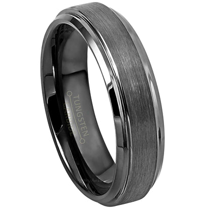 jewelry-avalanche-gun-metal-ip-brushed-finish-stepped-tungsten-carbide-wedding-band-comfort-fit-6mm