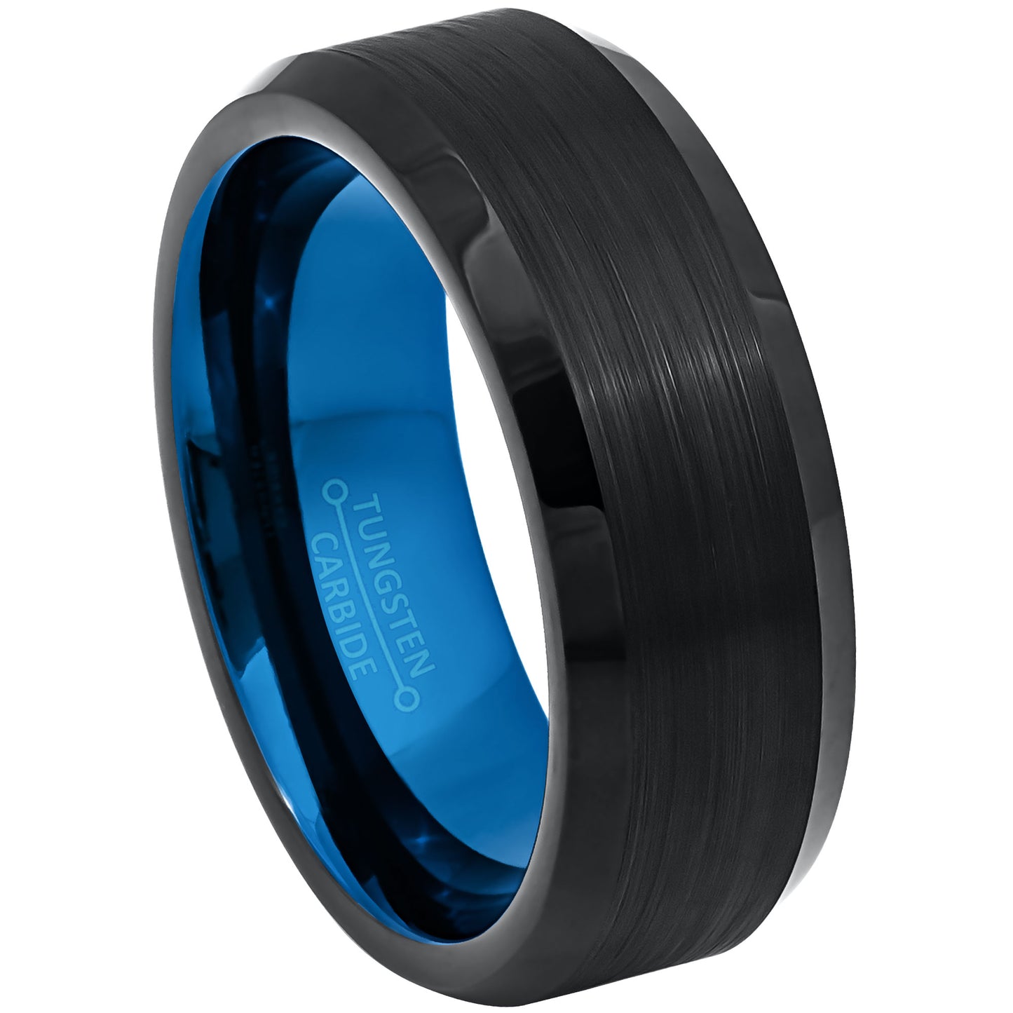 jewelry-avalanche-two-tone-black-ip-brushed-finish-blue-ip-inner-beveled-tungsten-carbide-wedding-band-comfort-fit-8mm-#904