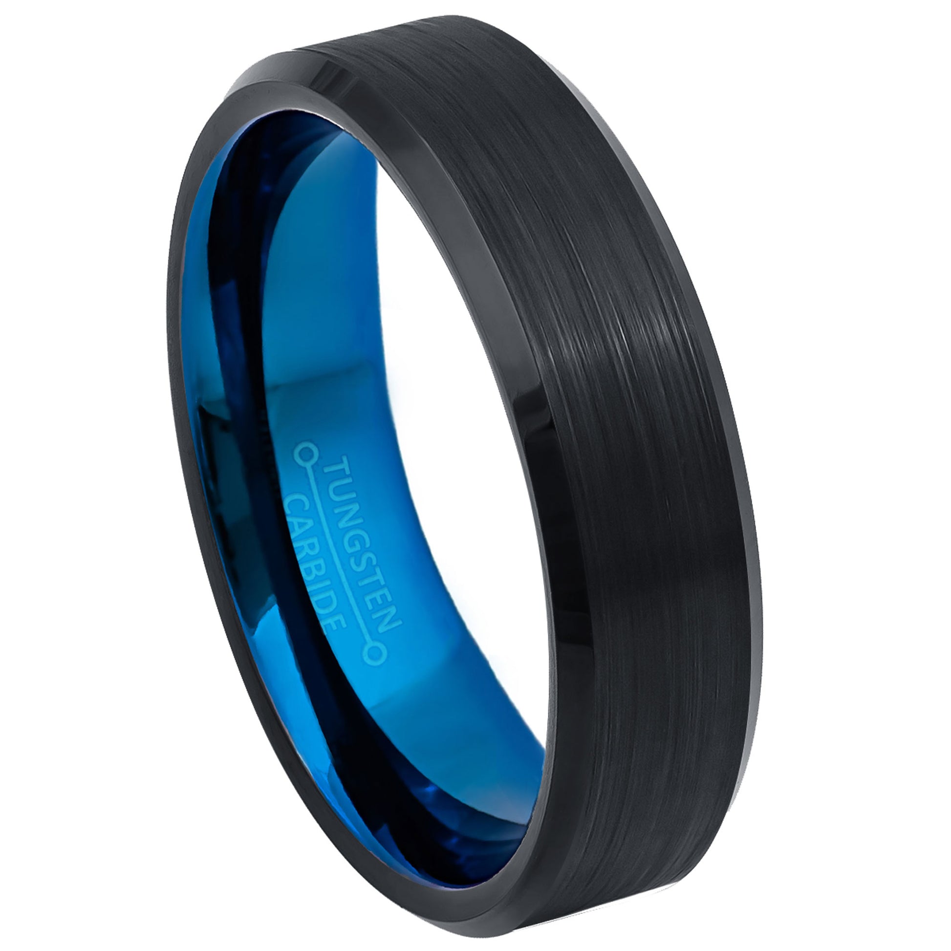 jewelry-avalanche-two-tone-black-ip-brushed-finish-blue-ip-inner-beveled-tungsten-carbide-wedding-band-comfort-fit-6mm-#905