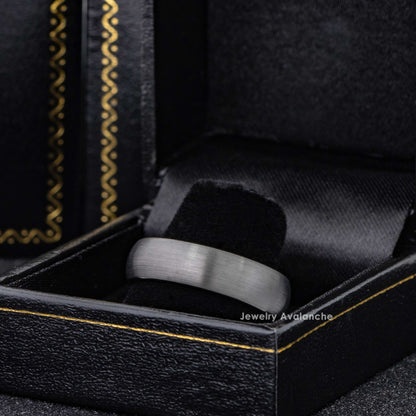 Jewelry Avalanche Blue & Gunmetal IP Dome Tungsten Carbide Men Women Wedding Band 6mm