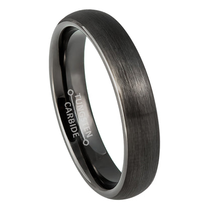 Jewelry Avalanche 4mm Dome Gunmetal IP Tungsten Carbide Mens Womens Wedding Band
