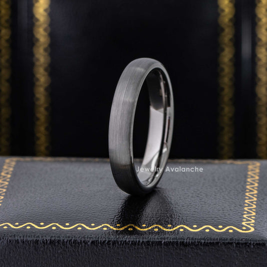 Jewelry Avalanche 4mm Dome Gunmetal IP Tungsten Carbide Mens Womens Wedding Band