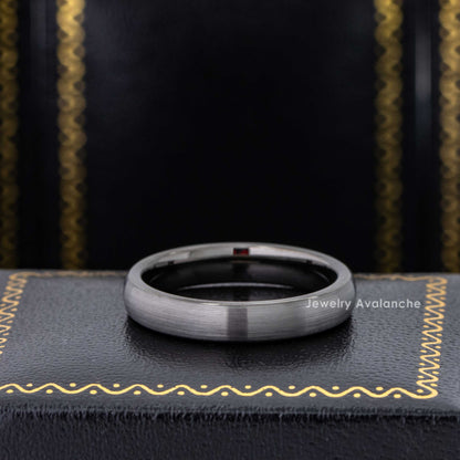 Jewelry Avalanche 4mm Dome Gunmetal IP Tungsten Carbide Mens Womens Wedding Band