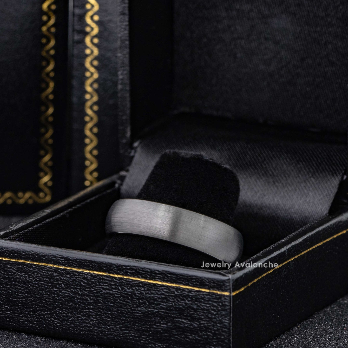 Jewelry Avalanche 6mm Gunmetal Dome Tungsten Carbide Men Women Wedding Band